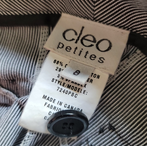 Cleo Petites Wide Leg Stripe Dress Pants Size 8P - Picture 7 of 8